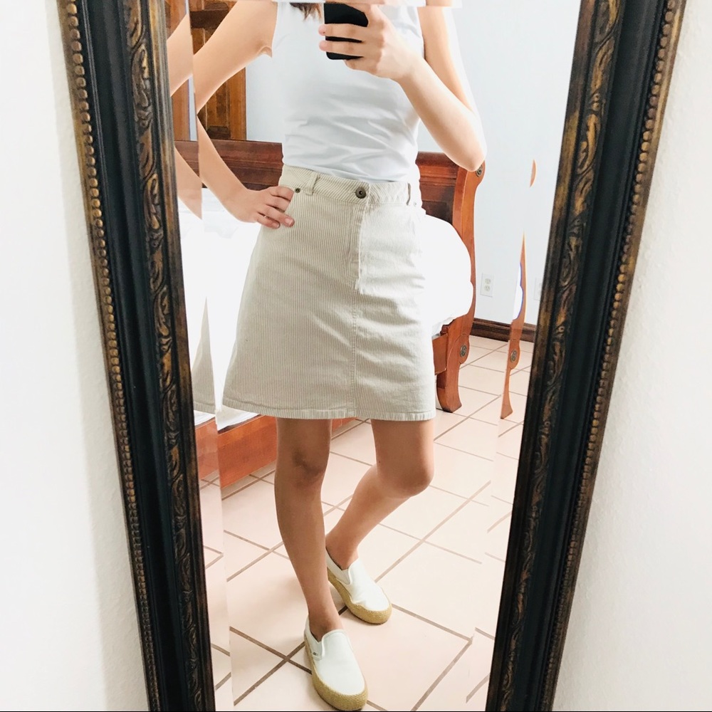 CHRISTOPHER & BANKS STRIPED SKIRT